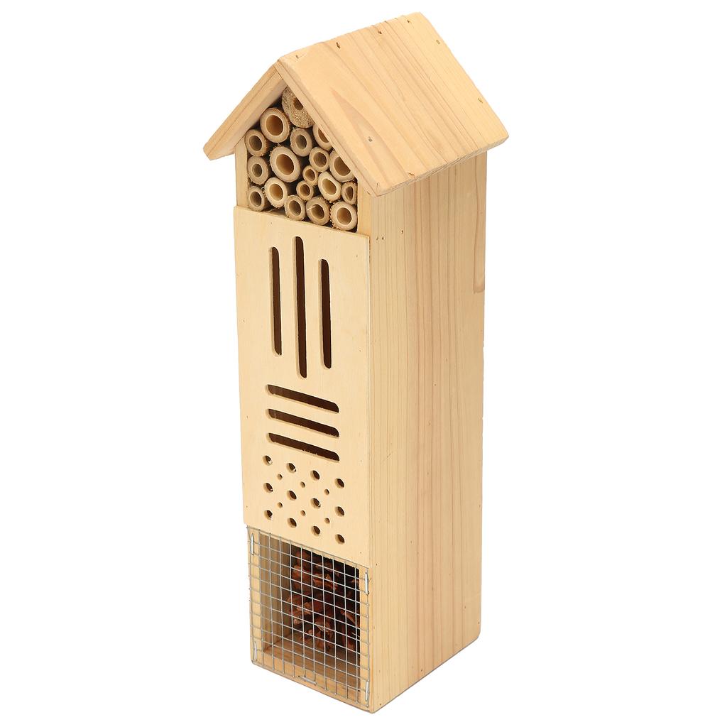 Holz Insektenhaus Hängendes Bienenhotel Nester Unterschlupf für Zuhause Outdoor Gartenzubehör
