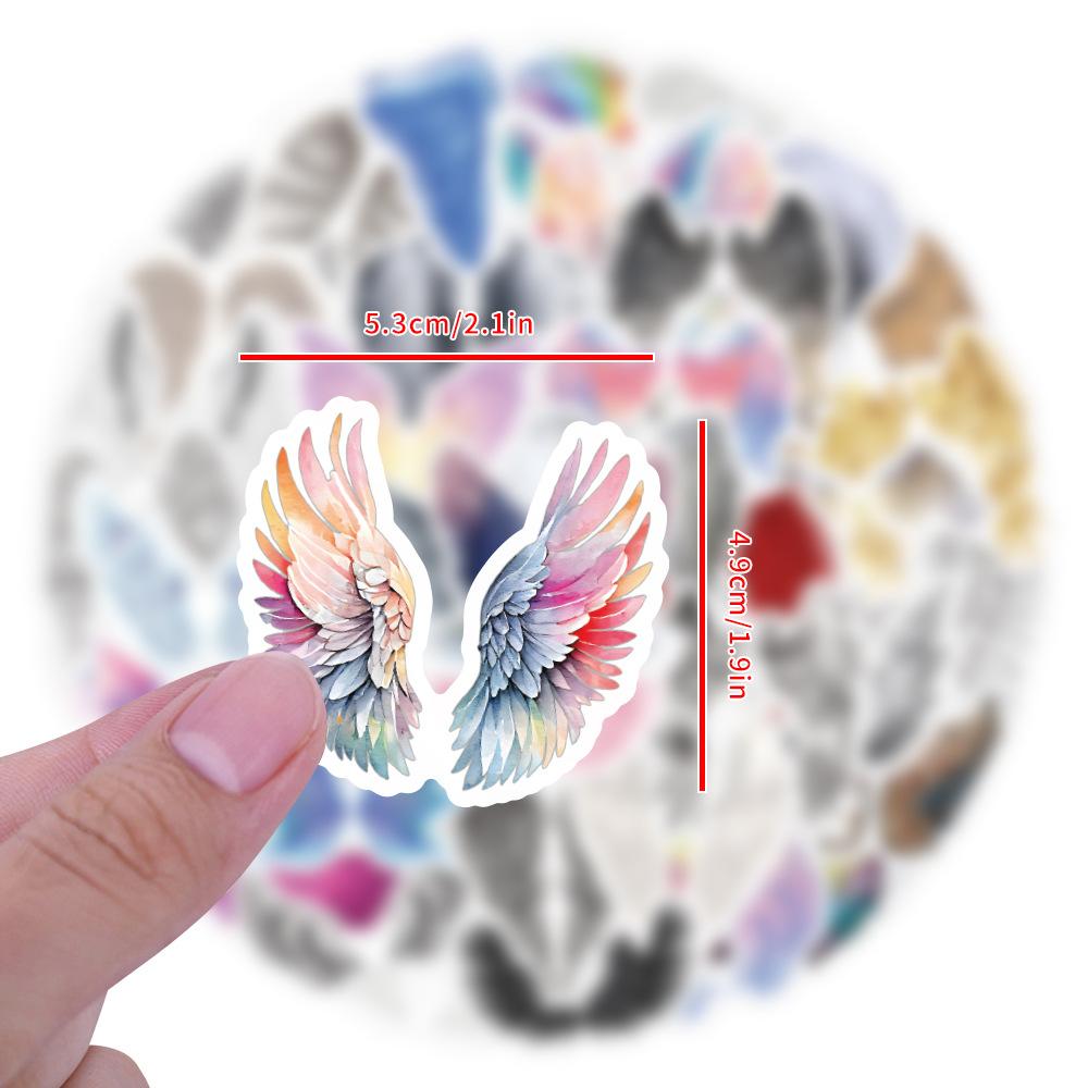 60 Engelsflügel Graffiti Aufkleber Dekorieren Gepäck Kühlschrank Wasserbecher Computer Wasserdichte Aufkleber