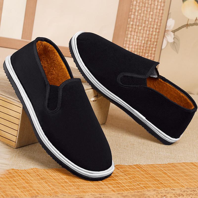 Pantofi vulcanizați din cauciuc pantofi din pânză pantofi vechi Beijing lucrați manual pantofi de lucru lasagna rezistenți la uzură respirabili cu vârf rotund talpă de cauciuc pantofi din bumbac