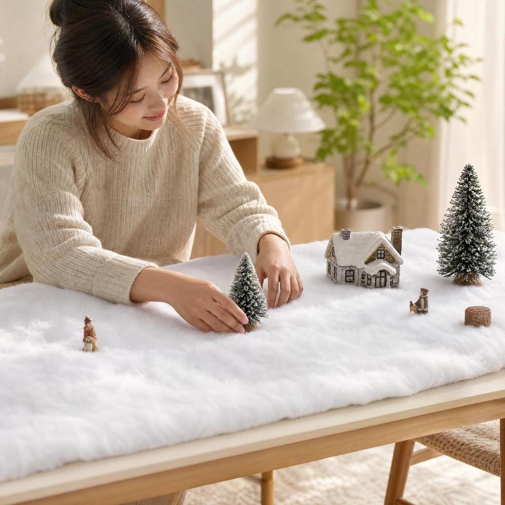 Künstliche Schneedecke Rolle Weiß für Baumschürzen, Foto Requisiten
