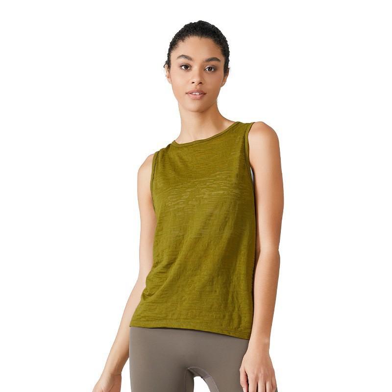 Damen Leichte Yoga-Top Schnelltrocknend Locker Ärmellos Trainingsshirt Atmungsaktiv Fitness-Tanktop Sommer Training