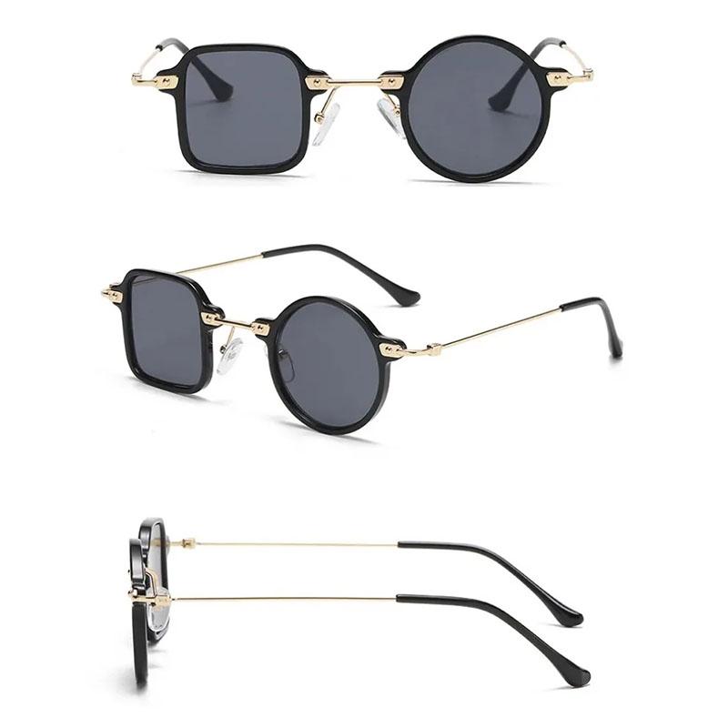 Irregular Square Round Frame Sunglasses Female Sun Glasses Clear Men Punk Eyewear