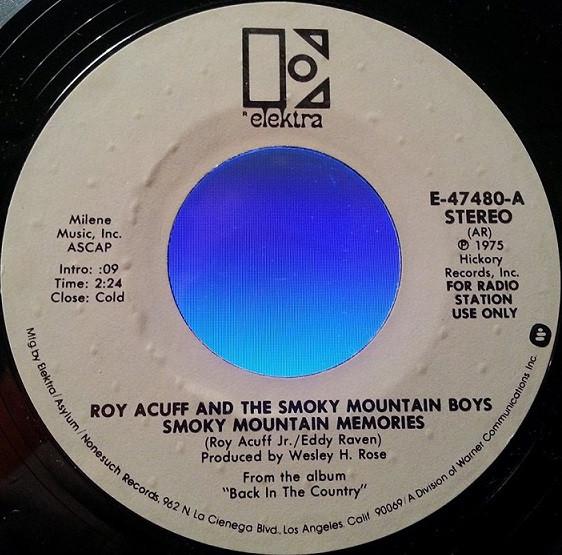 

7-дюймовая пластинка РОЙ ЭКАФФ И THE SMOKY MOUNTAIN BOYS - Smoky Mountain Memories / What Have E47480PROMO ELEKTRA 1982 США Кантри/Фолк Б/У