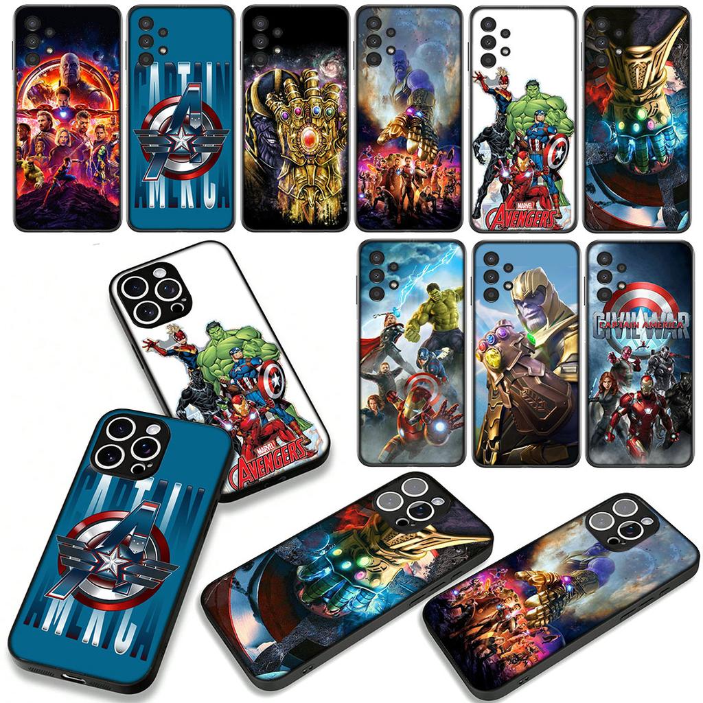 for Samsung Galaxy A07 A13 A12 A14 A23 A50 A51 A52 A53 A70 A71 A72 Note 20 9 8 10 Case Marvel Avengers Endgame Superhero Thanos