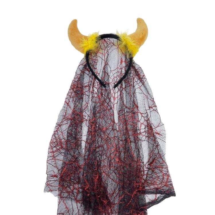 

Devil Horn Witch with Eyeball Cosplay Hairband Dark Series Hairhoop Photo Headpiece Roleplay Hairhoop