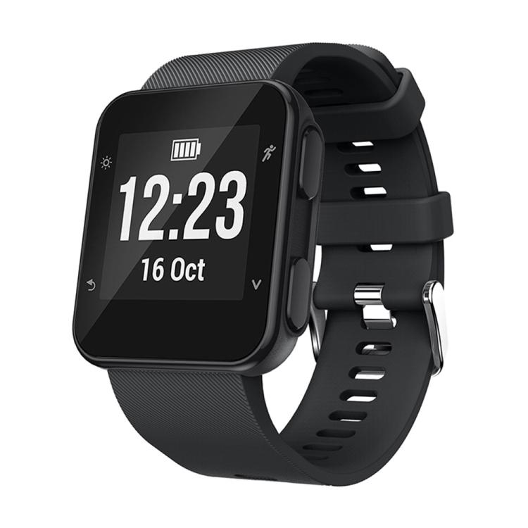

Силиконовый спортивный ремешок для часов Garmin Forerunner 35 чёрный