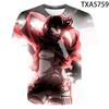 Attack on Titan 3D Pattern T-Shirt for Anime Fans, Stylish Cartoon Tops, Lightweight Polyester Casual Streetwear Clothes