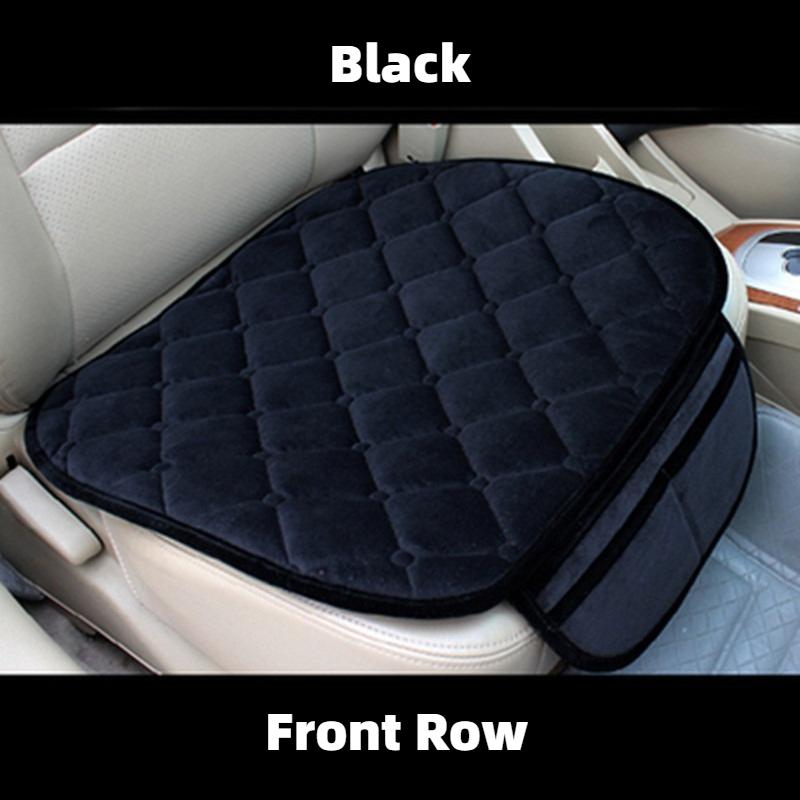 Rear Car Seat Covers Flocking Cloth Car Cushion Non Slide Checkered Winter Keep Warm Mat Pad Universal Fit Truck SUV Van