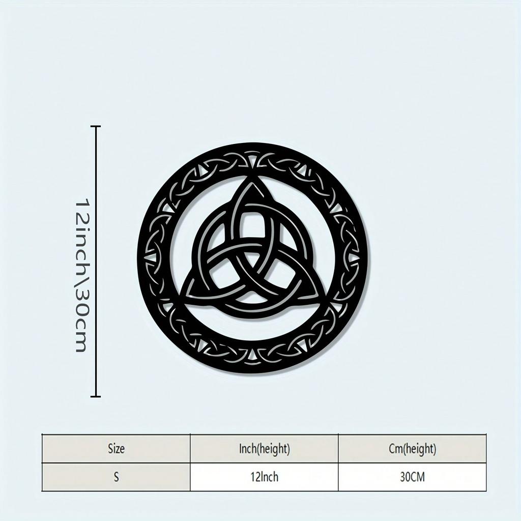 Celtic Knot Metal Wall Art Triangle Design Black Iron Decor St Patricks Day Irish Gift
