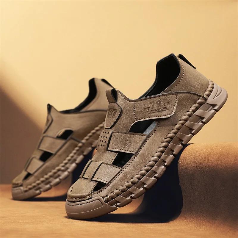 Fashion New Cool Summer Men Sandals Breathable Outdoor Walking Men's Shoes Antiskid Sport Beach Flats Quick Dry Wading Aqua Shoes Male