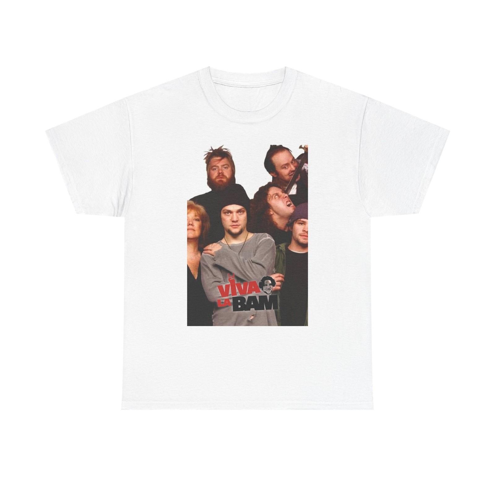 Viva La Bam T shirt Tv series Bam Margera Skateboarding Unisex Heavy Cotton XXXL
