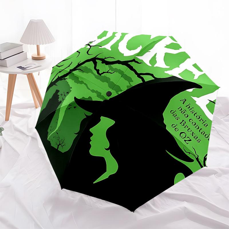 1pc Wicked Wizard Automatic Folding Umbrella, Portable Collapsible Design, Casual Outdoor Accessory L1127034