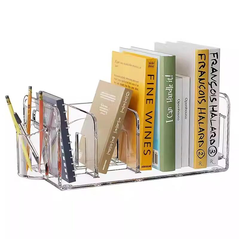 miflame Transparent 4-Compartment Desktop Organizer