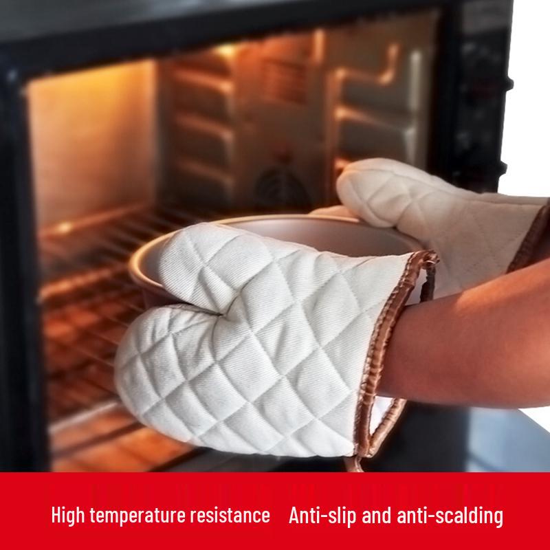 Hitzebeständige isolierte Baumwoll-Ofenhandschuhe zum Backen