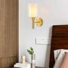 Modern Metal Wall Lamp Antique Funnel Glass Shade Wall Sconce Light Fixtures Loft Bedroom Bathroom Bedside Mirror Lighting