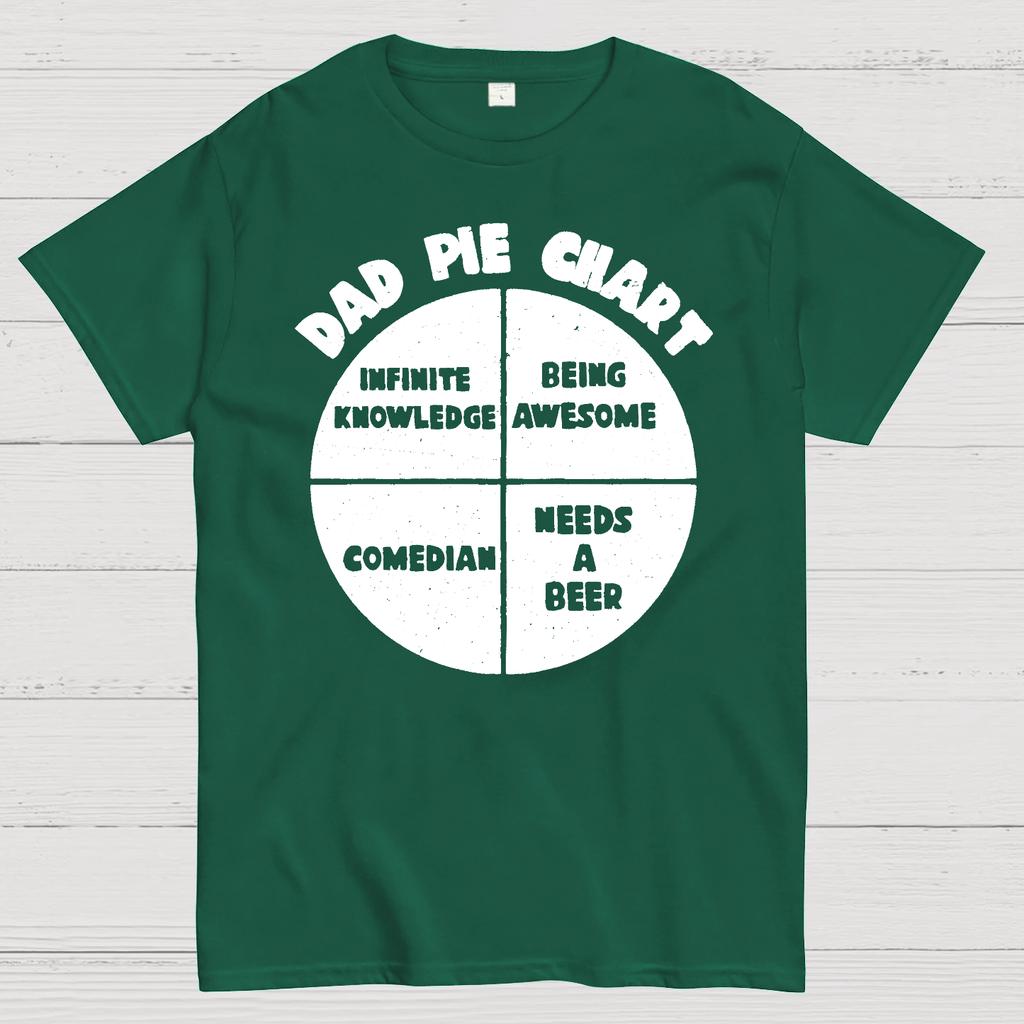 Dad Pie Chart Cotton Summer Casual Cool Loose T-Shirt