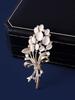 Stone Flower Bouquet Brooch Pin Birthday Gift Brooches For Women Rhinestone Brooch Pin Accessories