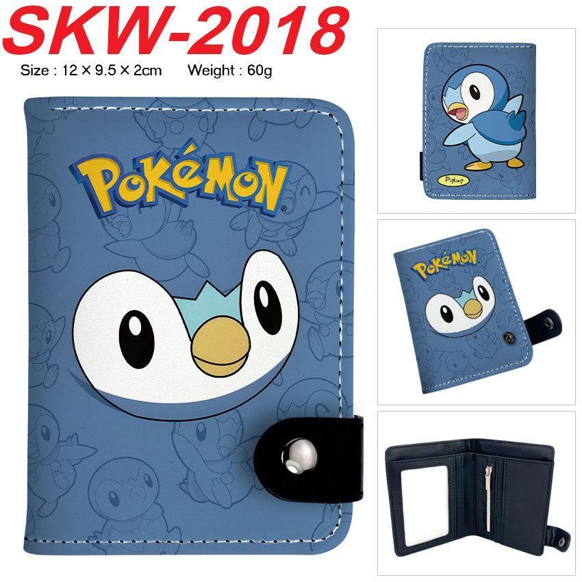 Pokemon Pikachu vertikale Druckknopf-Geldbörse Bunter Aufdruck Mehrschichtige Münzbörse Niedlich Anime