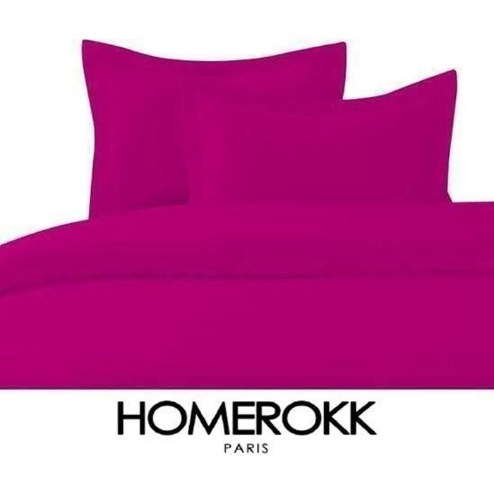 Duvet Cover - FUSHIA - 220x240cm - 100% Cotton - 2 Pillowcases - Resistant