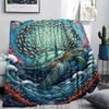 Marine Life Print Flannel Blanket,High Quality Comfortable for All Seasons,Home Decor,Warmth and Comfort,Perfect for Christmas Gifts