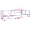 TV Cabinet with Drawer Rustic Wood Look 200 x 25 x 44 cm