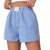 Women's Y2K Aesthetic Fashion Loose Shorts Striped High Elastic Waist Summer Casual Grunge Short Panties