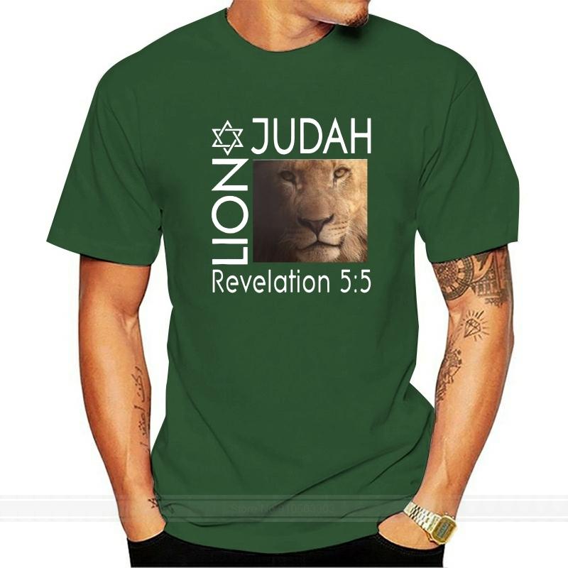 Summer Short Sleeve Plus Size Lion of Judah T Shirt Christian T Shirt Jesus Shirt