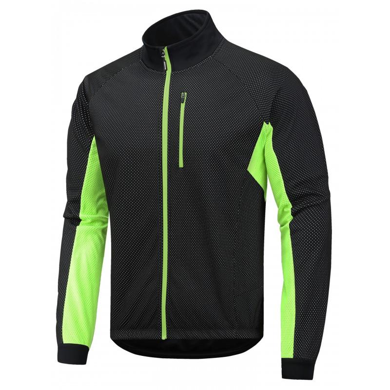 Veste d'hiver pour cyclisme homme Coupe-vent Thermique Doublure polaire Vêtements d'extérieur Vélo de route VTT