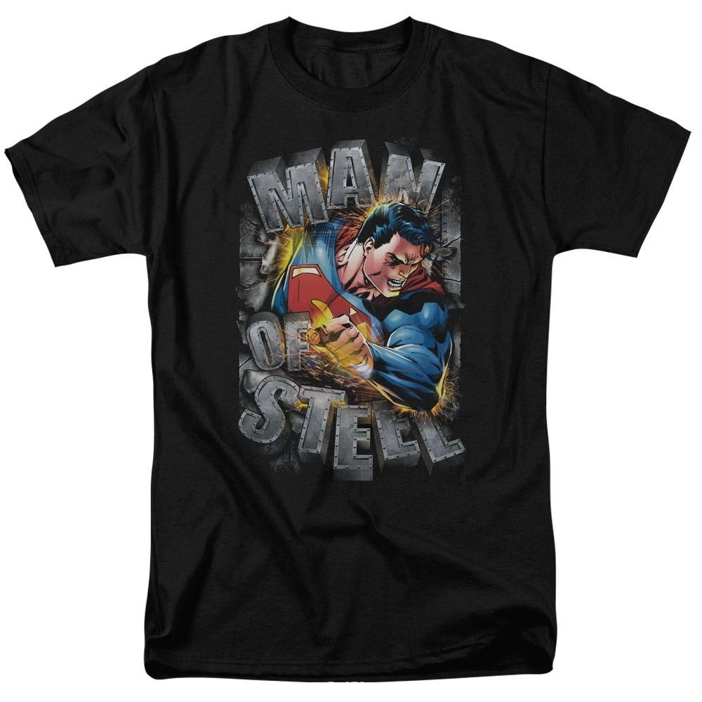 DC Comics - Superman - Ripping Steel -  Unisex Short Sleeve Children s T-shirt - Black 100