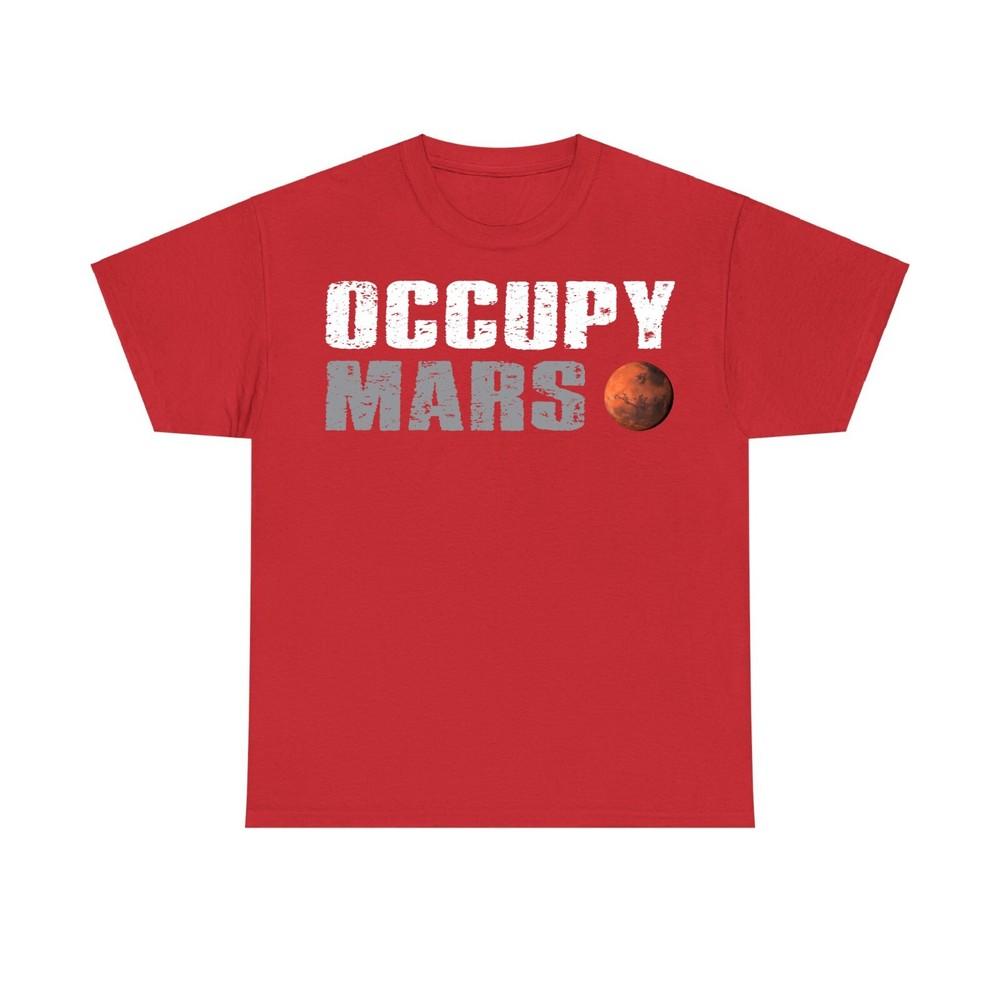Occupy Mars T Shirt Mars Exploration Space Travel TShirt Planet Mars Tee S