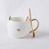 Simple Golden Cat Ceramic Cup Student Couple Drinking Water Cup Office High Looking Cute Gift Mug