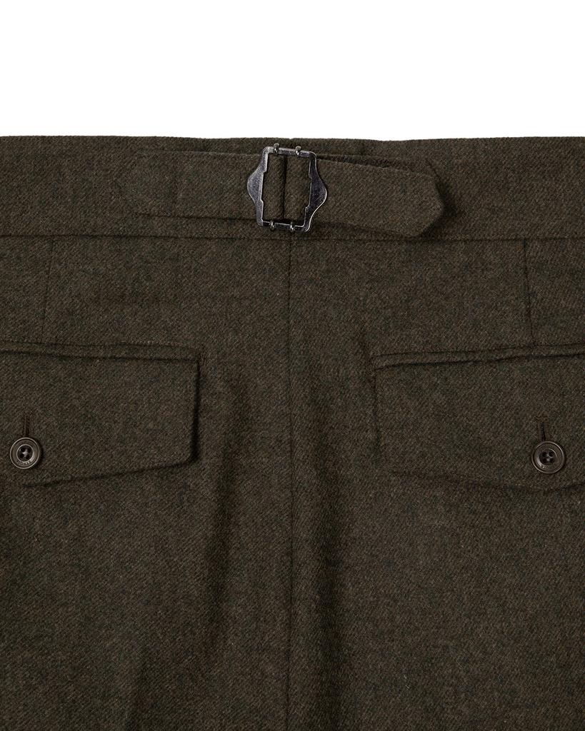 Sinkia Asymmetric Tuck Detail Gurkha Trousers Brown Khaki