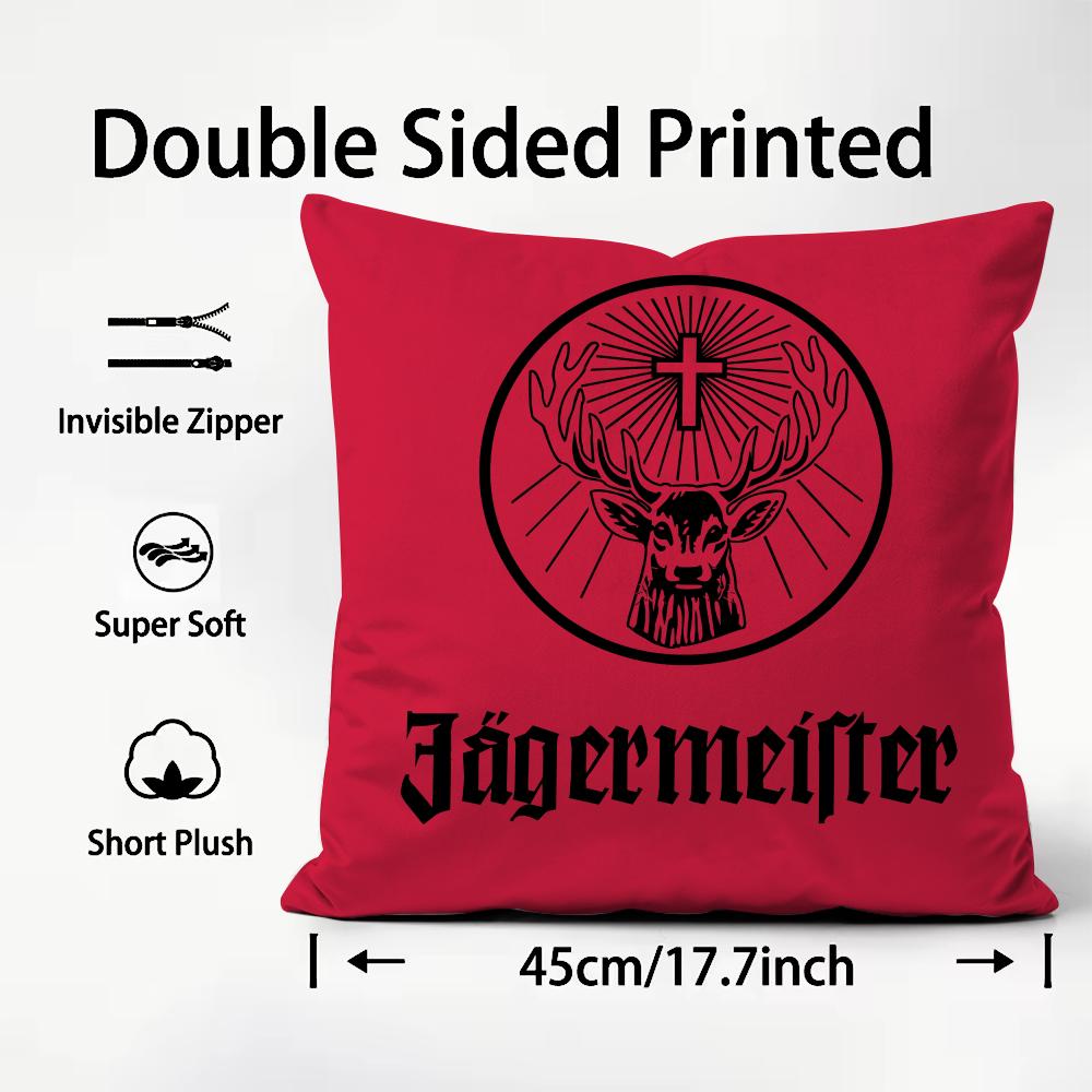 Mode J-Jagermeister Kissenbezug Premium Komfort Wendbarer Kissenbezug -Zwei-in-Eins-Design für jeden Raum & Autoinnenraum