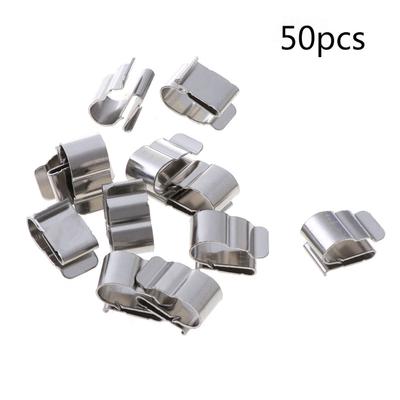 50Pcs 2x6mm Stainless Steel Solar PV Cable Clip For System Mounting Installation Marine Boat Equipment