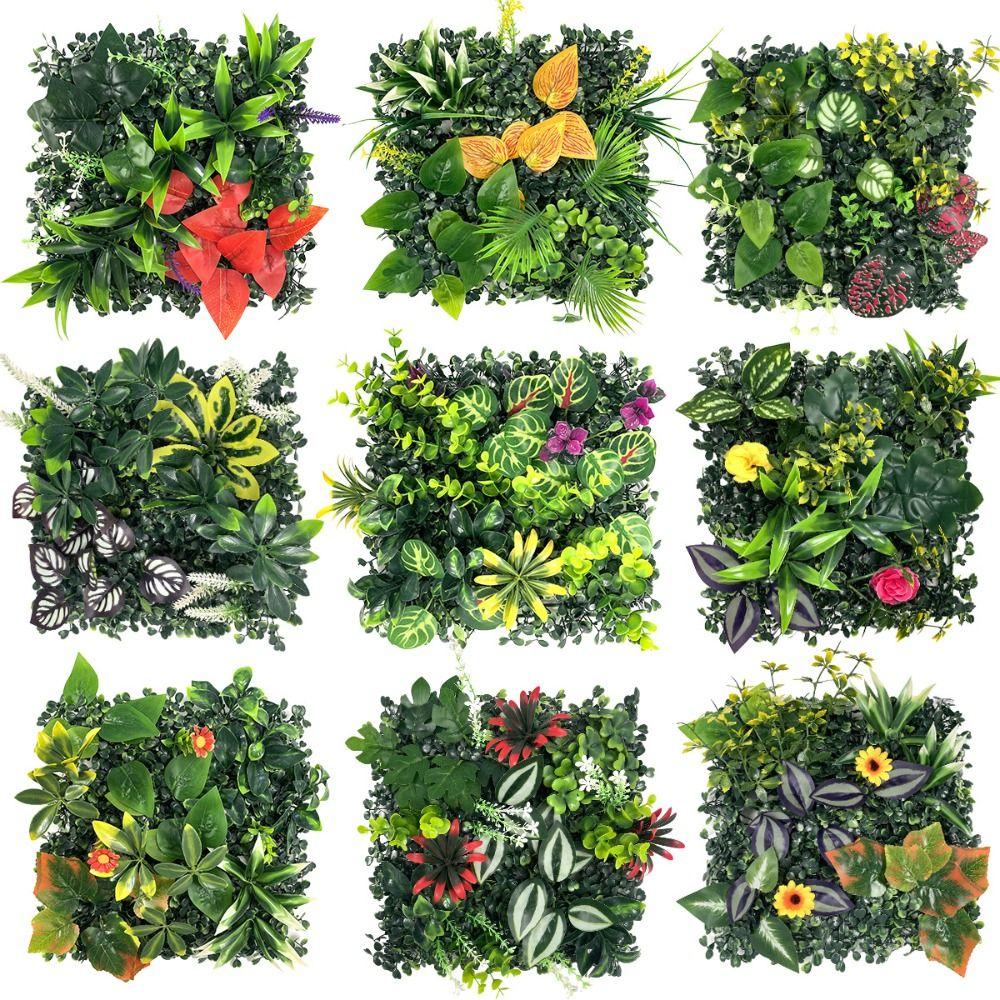 Sunflower Artificial Plant Wall Panel DIY Artificial Fern Grass  Living Room