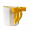 Portable 340ML Ceramic Coffee Mug Non-slip Bottom Elegant Breakfast Cup Simple Anti-scald Handle Bowknot Tea Cup Home Decoration