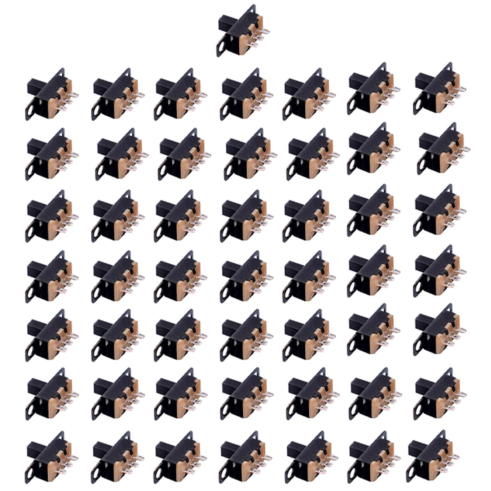 

50 Pack Slide Switch Panel Mount 2 Position 3 Pin with Solder Lug Pin ON/OFF SS12F15 for Industrial and Consumer Electronics