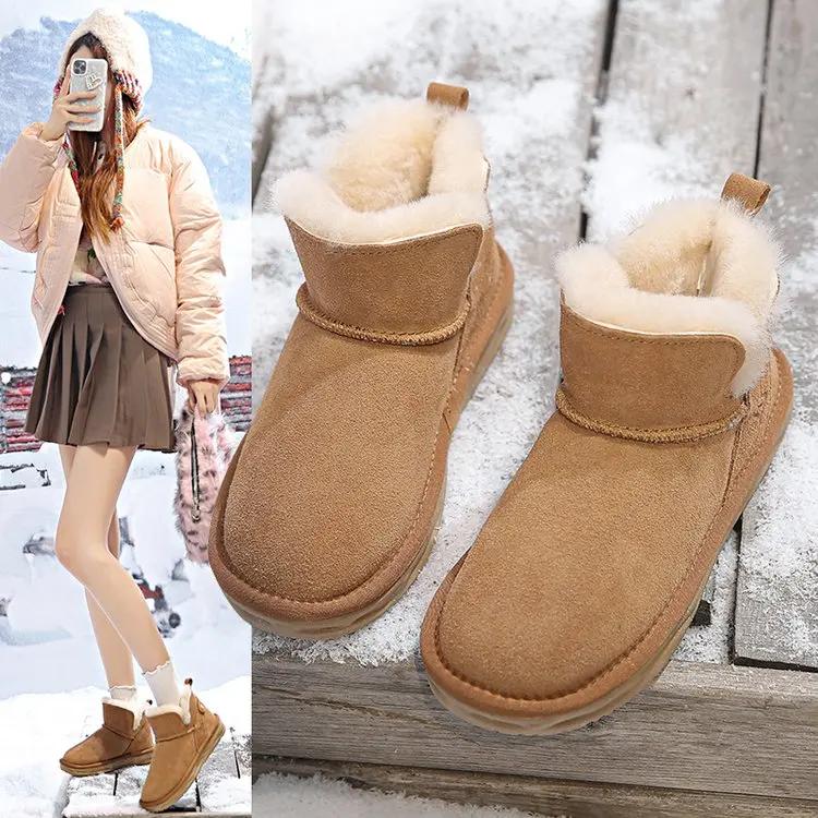 New Classic Thickened Fluff Women's Snow Boots Comfortable Warm Ankle Boots Women Winter Ladies Shoes Chunky Botas Mujer
