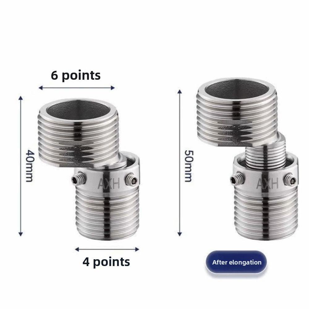 

Нержавеющая сталь Угловой Изогнутый Носик Регулировка Угла Удлиненный Адаптер для Душевого Смесителя Настенный Утолщенный