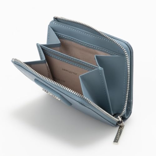 JILL STUART Women's Melty L-Shaped Zipper Wallet, Vivid Plate, Thin, JSLW4BS2, Sax