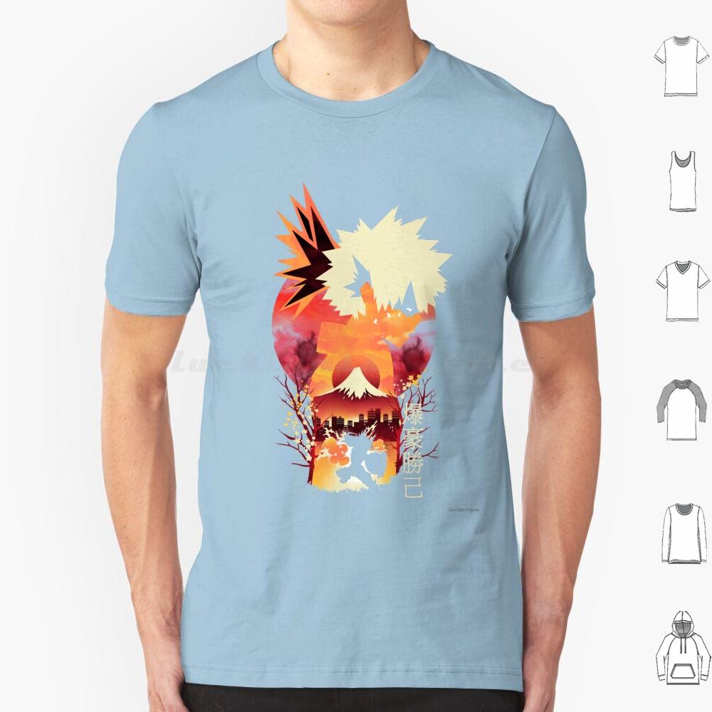Bakugou Sunset T Shirt Big Size 100 Cotton Anime Manga Artistic Sunset Kawaii Japan Japanese Inspiration Home Hero Titan Tv