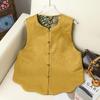Double-Sided Retro Song Brocade Jacquard Vest for Women – Chinese Style, Tang Suit Inspired.