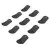 9PCS Club Head Covers Set Soft Fabric Shockproof Anti Slip Protective Headcovers for Iron Clubs Blac