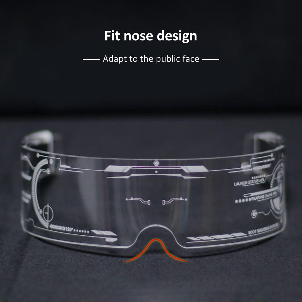 

Барвисті світлодіодні окуляри з неоновим світлодіодним підсвічуванням і світлодіодними окулярами