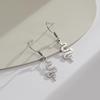 2025 Zodiac Snake New Year Earrings: Stainless Steel Hollow Pendant Fashion Jewelry
