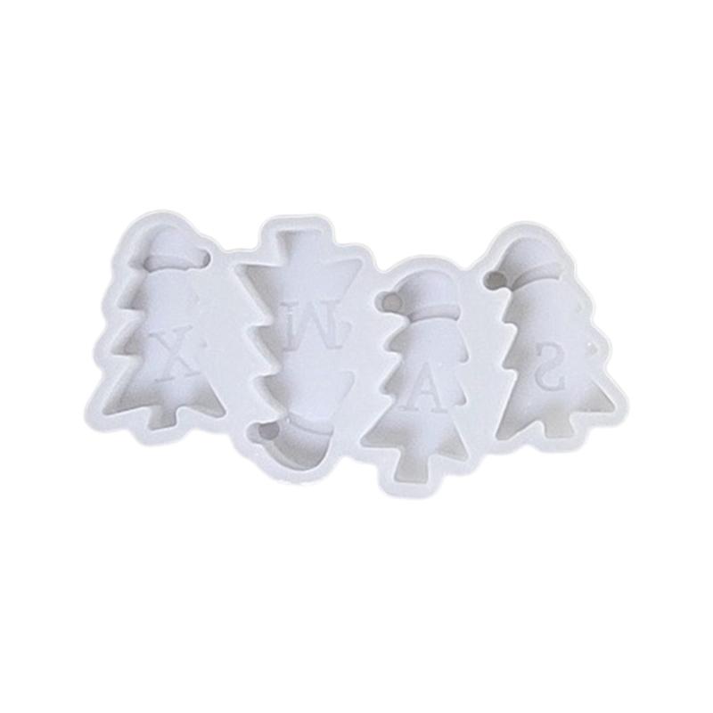 Christmas Tree with Hat Candle Mould Silicone Molds Ornament Molds Castings Molds Handmade Plasters Molds Craft Supplies 1