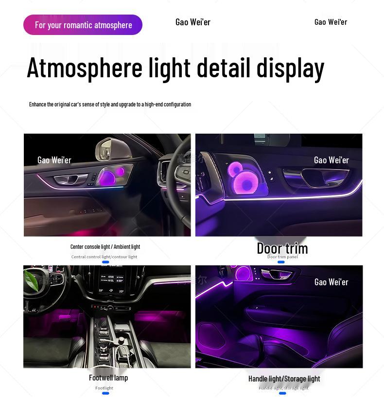 Volvo XC60/S60 Ambient Interior Lights: Dynamic Flow Car Door Trim Replacement