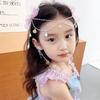 1 Pair Fashion Mermaid Princess Children Forehead Chain Pearl Fairy Hair Clip Sweet Bowknot Hair Accessories Kids