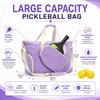 Large Capacity Pickleball Paddle Bag with Shoe Compartment Pickleball Racket Shoulder Bag
