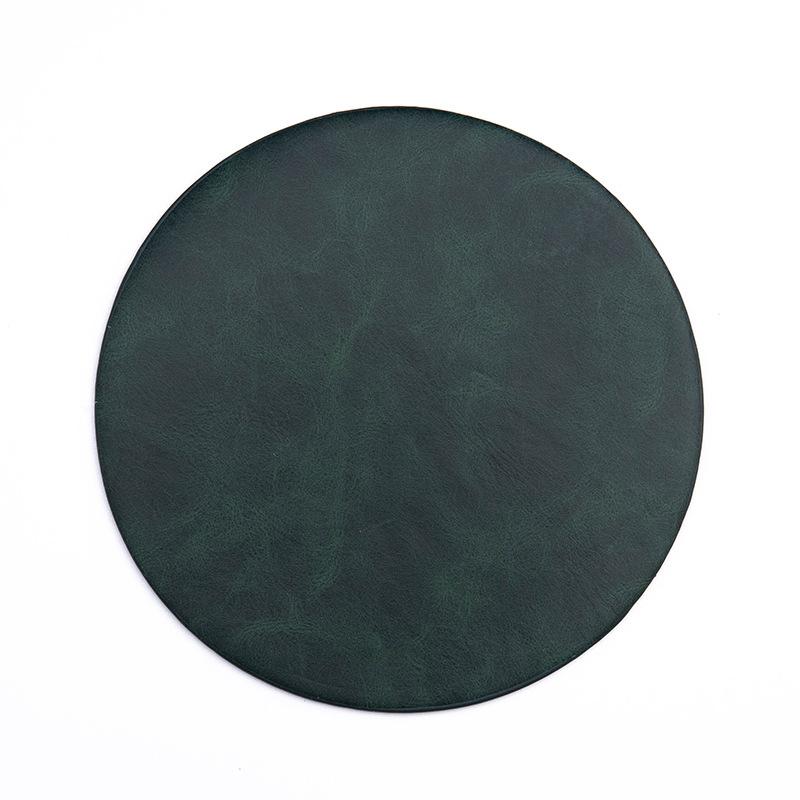 

Leather Round Coasters Creative Coffee Coaster Waterproof Anti-scald Non-slip PU Mats Home and Decoration Kitchen Utensils